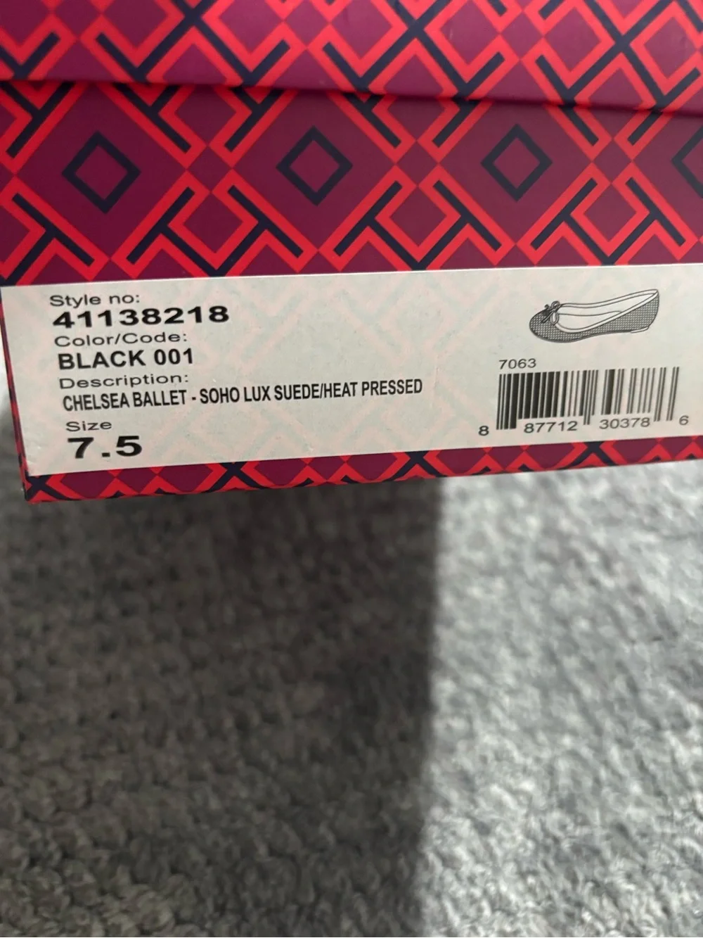 Tory Burch Black Studded Ballet Flats